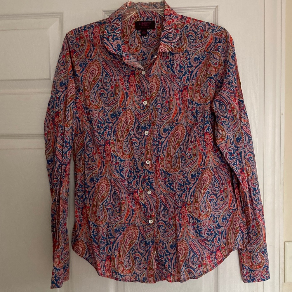 J.Crew Liberty Paisley Button-Up Shirt Sz 12